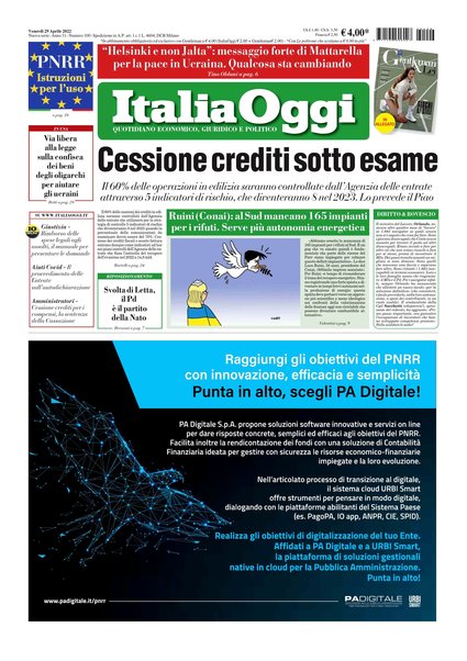 Italia oggi : quotidiano di economia finanza e politica